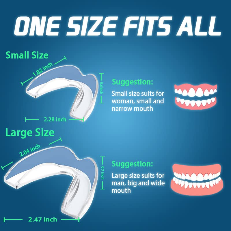 [Australia] - KOHEEL MG Moldable Mouth Guard for Teeth Grinding and Clenching, Perfect Fit Night Guard, Dental Guard for Bruxism Relief, 4 Count (2 Large & 2 Small) 2 Large & 2 Small 