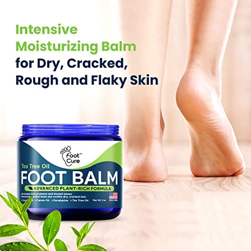[Australia] - Tea Tree Oil Foot Balm - Foot Moisturizer for Dry Cracked Feet - Instantly Hydrates & Soothes Irritated Skin & Athletes Foot - Best Foot Care for Women and Men & Tea Tree Foot Soak, Callus Remover Gel 