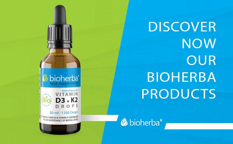 Vitamin D3 + K2 Drops by Bioherba | Vegan Liquid Supplement with No Additives 50 ml 50 ml (Pack of 1)