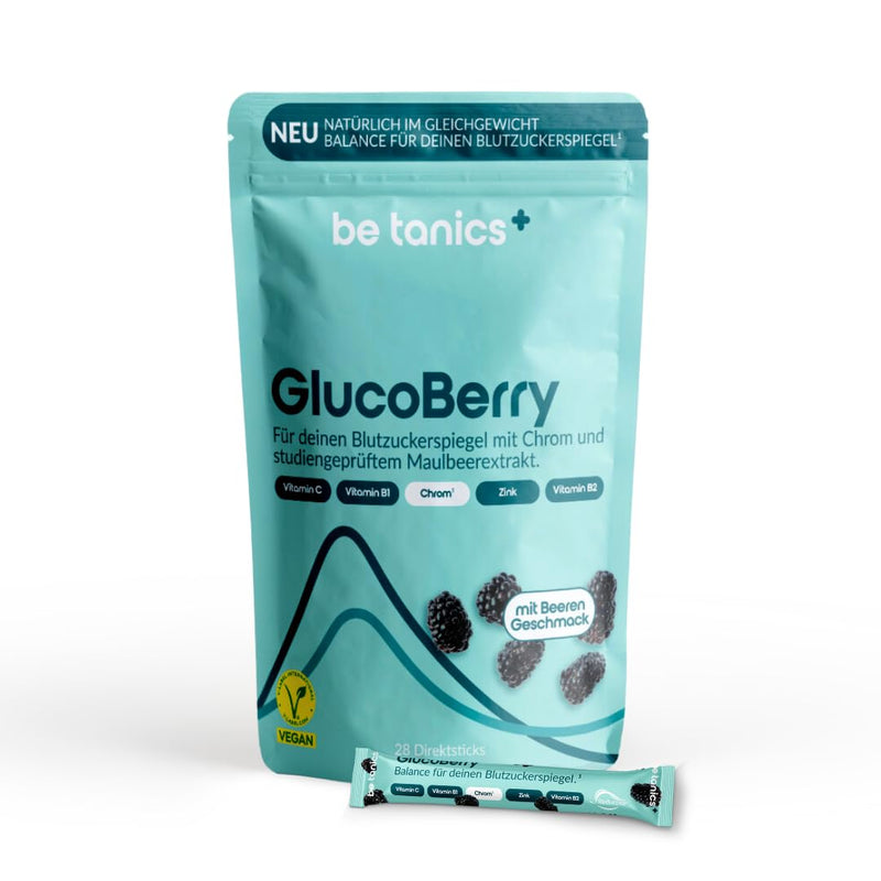 [Australia] - be tanics GlucoBerry Blood Sugar Balance Glucose with Reducose 28 Direct Sticks Berry 2.5 g (Pack of 28) 