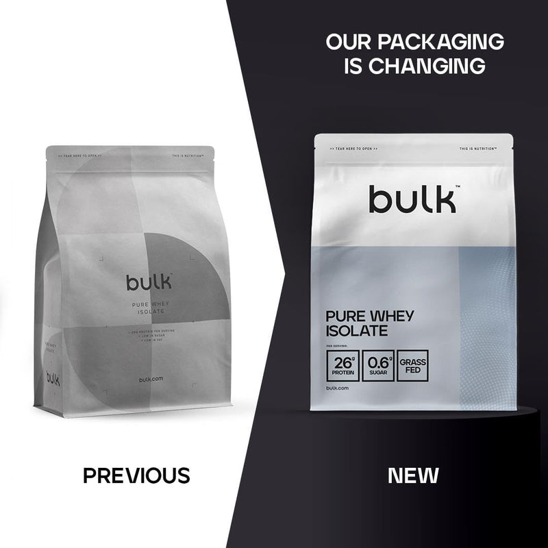 Bulk Pure Whey Protein Isolate, Protein Powder Shake, Unflavoured, 500 g, Packaging May Vary 16 Servings (Pack of 1)