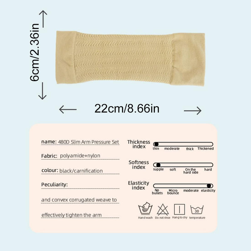 [Australia] - rmformer, 2 Pairs of Compression Arm Sleeves, Versatile Arm Catheter Cover Tape, Made of Breathable Design Fabric, for Blood Glucose Monitor and Tattoo Cover, Nude, Black, One Size 