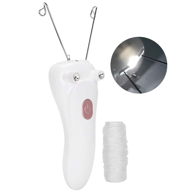 [Australia] - Threading Hair Removal, Hair Removal Device, Electric Threading Epilator USB Hair Remover for & Body Hair Removal with Cotton Thread Roll (Pinks) 