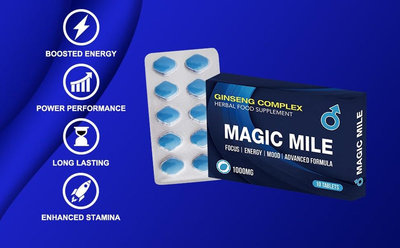 1000MG Stamina & Firmness Support | Harder, Stronger for Longer | 10 Blue Pills for Men UK