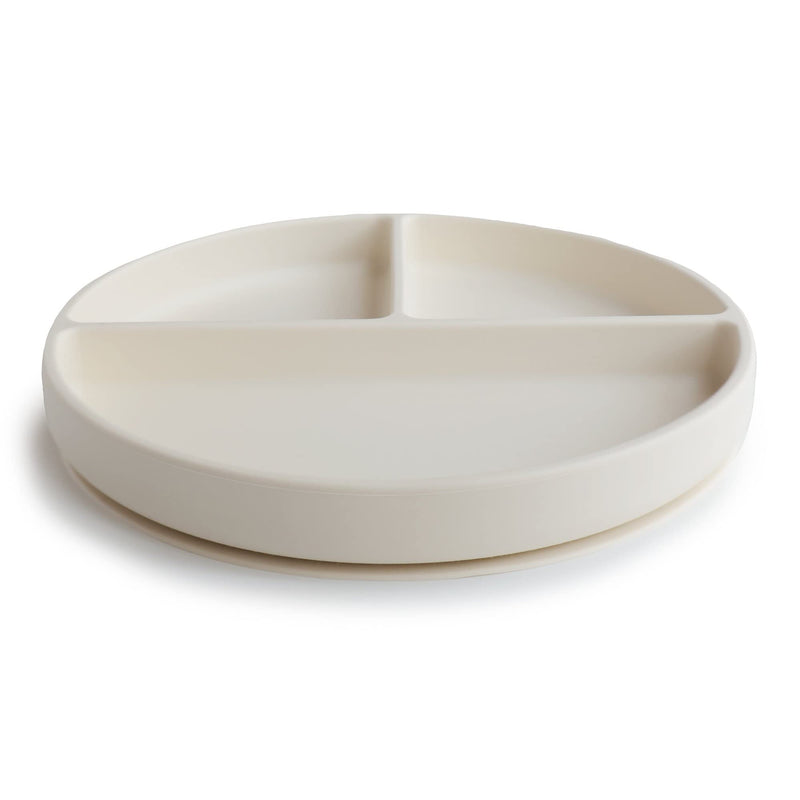 [Australia] - mushie Silicone Suction Plate | BPA-Free Non-Slip Design (Ivory) Ivory 