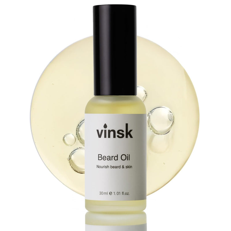[Australia] - vinsk® Premium Beard Oil Men [30ml] for three-day stubble to full beard | 100% natural beard oil for a soft & radiant beard | Moisturizing Beard Softener I Beard oil for Men 