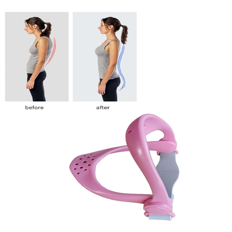 360°Adjustable Neck Brace - Cervical Collar with Neck Stretcher | Neck Orthotics for Forward Head Posture Correction and Cervical Spine Support and Alleviating Pressure (Pink) Pink