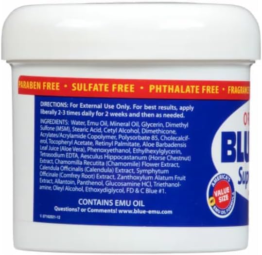 BLUE-EMU Original Super Strength Cream, Daily Muscle & Joint Support, 12 oz | Supports healthy muscles and joints with glucosamine & MSM. Safe to use daily on arms, legs, back, hips, knees, and more.