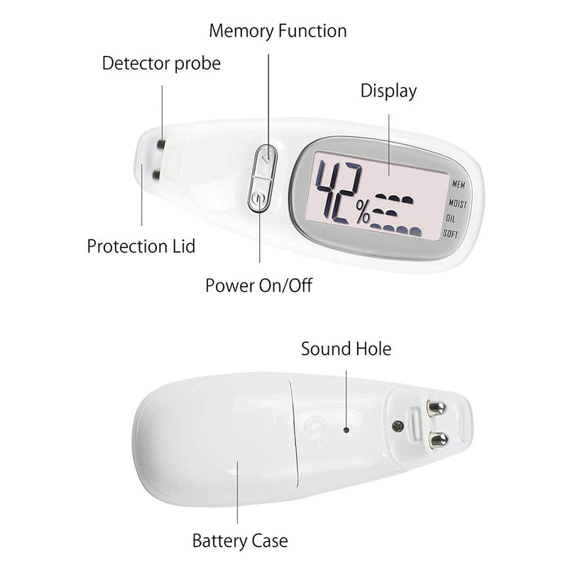 Elitzia Mini Portable Digital Skin Moisture Analyzer With LCD Screen Skin Care Device ET302