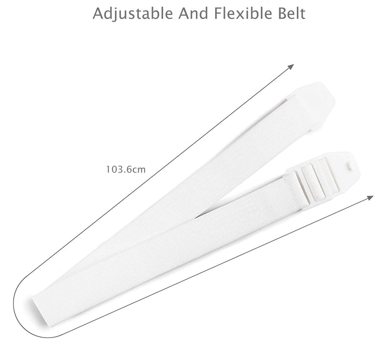 [Australia] - MUYU Lightweight Ostomy Belt, Portable Length Adjustable Strap Ostomy Hernia Belt, for Post-Operative Care After Colostomy Ileostomy Surgery. White 