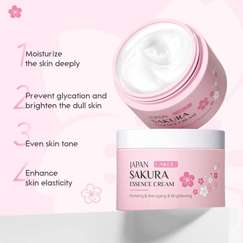 AKARY Face Sakura Cream Vitamin C Serum For Improving Skin Reducing Wrinkles and Moisturizing Enhance Skin, Body and Face Moisturizer for Dry Skin (25g)