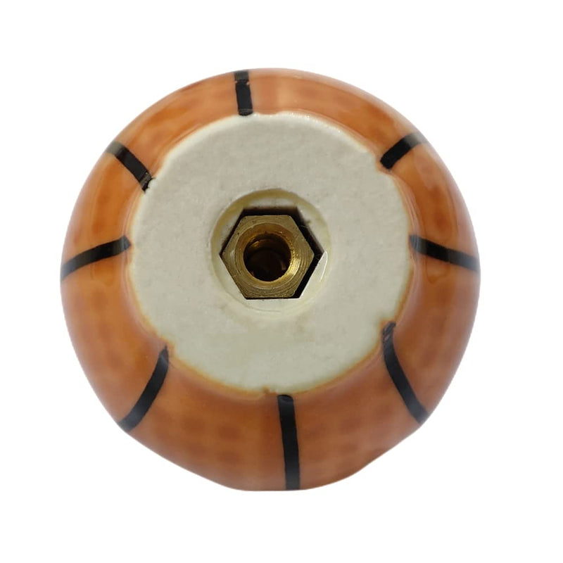 [Australia] - 10Pack Basketball Shape Drawer Knobs, Decorative Basketball Cabinet Knobs Door Handles Ceramic Knobs, with Mounting Screws 10 