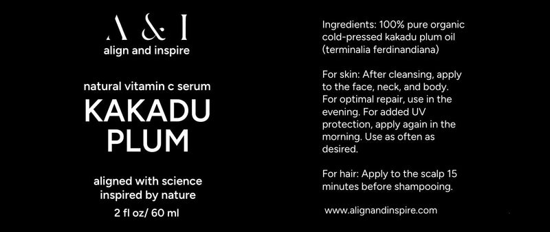 Vitamin C Serum, Pure Kakadu Plum Oil 2oz