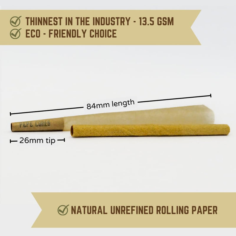 [Australia] - Natural Pre Rolled Cones - 1-1/4 Size Pre Roll Cones for Slow, Even Burn - Easy-to-use, Ultra Convenient Pre Roll Cones with Tips & Food Grade Paper Packing Tubes Included (1 1/4, 50) 1 1/4 50.0 