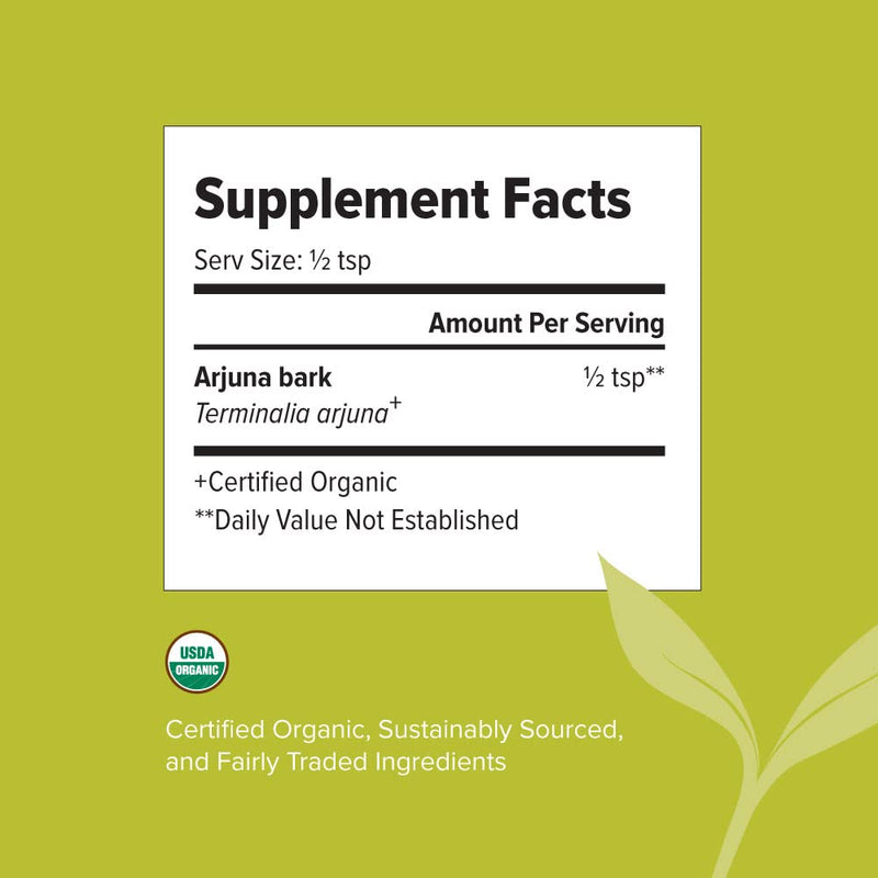 [Australia] - Banyan Botanicals Organic Arjuna Powder ­­– Arjuna Bark Powder (Terminalia Arjuna) –Traditional Herbal Heart Supplement for Proper Heart Function* – 1/2 lb. – Non-GMO, Sustainably Sourced, Vegan* 7.95 Ounce (Pack of 1) 