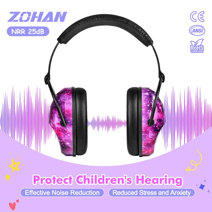 [Australia] - ZOHAN Upgrade EM030 Kids Ear Protection, Noise Cancelling Headphones Ear Muffs for Autism Sensory, Safety Noise Reduction Hearing Protection for Monster Truck/Concerts/Fireworks/Air Shows 1pack - Nebula 2.0 