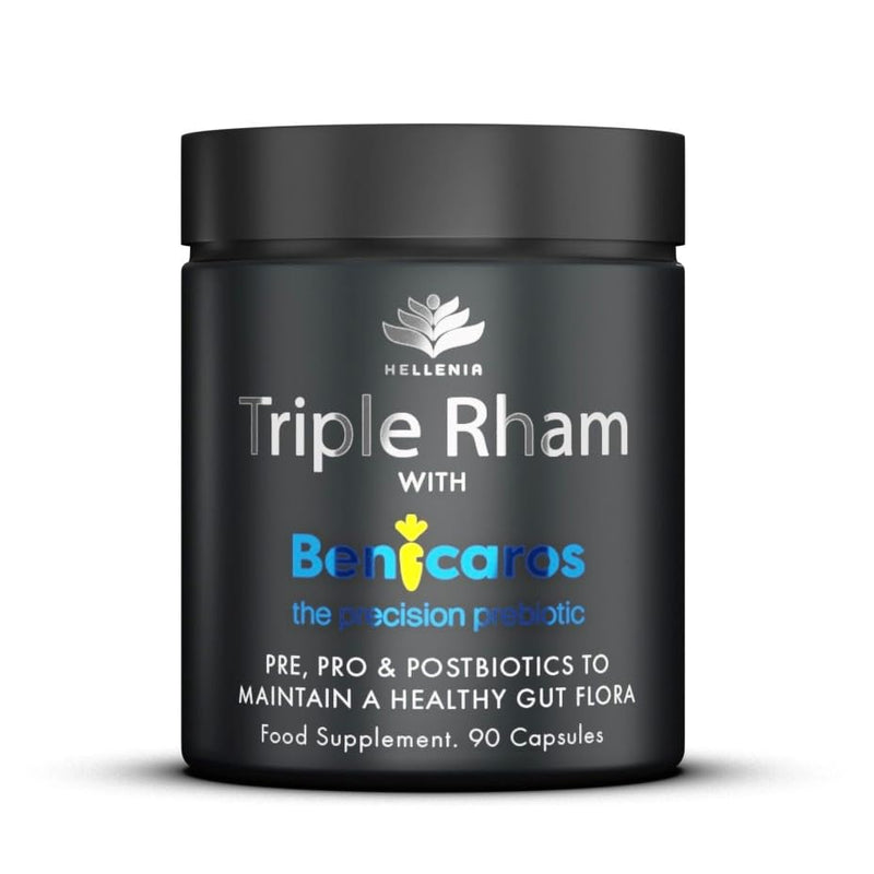 Tribiotic Capsules - Probiotics, Prebiotics & Postbiotics | Triple Rhamnosus with Patented Benicaros ® - 90 Capsules | Tribiotics Maintain a Healthy Gut Flora | GMP Certified Product, Made in The UK