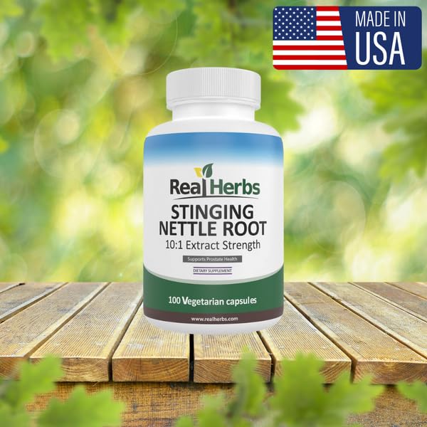 [Australia] - Real Herbs Stinging Nettle Root Extract 7500mg (750mg of 10:1 Extract) ‚Äì Vegetarian Friendly, Non-GMO, Gluten-Free ‚Äì Supports Prostate & Urinary Health ‚Äì 100 Capsules 