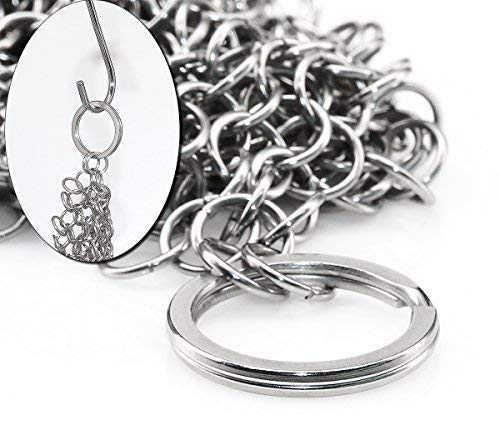 [Australia] - 316 Stainless Steel Cast Iron Skillet Cleaner Cast Iron Scraper Chainmail Scrubber for Cast Iron Pans, Pre-Seasoned Pans, Griddle Pans, BBQ Grills, and More Pot Cookware-Round 7 Inch Diameter 