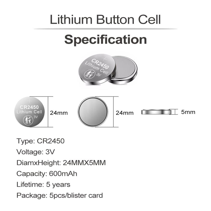 [Australia] - 20 Pack CR2450 3V Lithium Coin Battery 