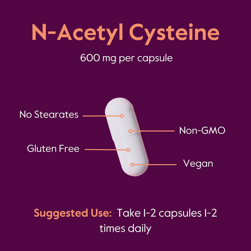 [Australia] - BESTVITE N-Acetyl Cysteine 600mg (NAC) (120 Vegetarian Capsules) - No Stearates - Vegan - No Fillers - No Silica - No Gelatin - Gluten Free - Non GMO 120 Count (Pack of 1) 