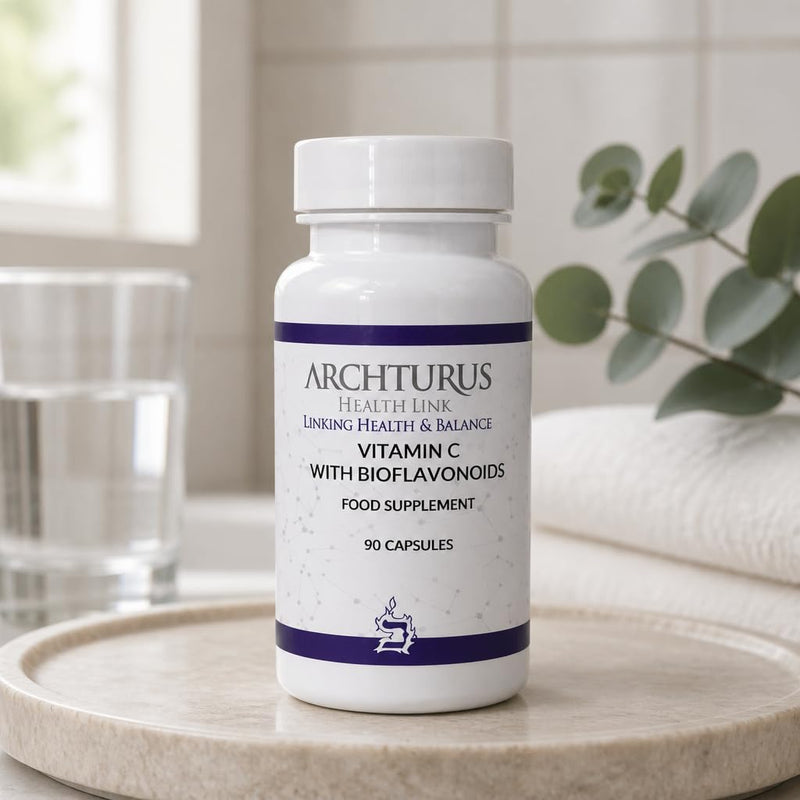 Vitamin C & Bioflavonoids Capsules | 750mg Vitamin C per Capsule | 90 Vegan Capsules