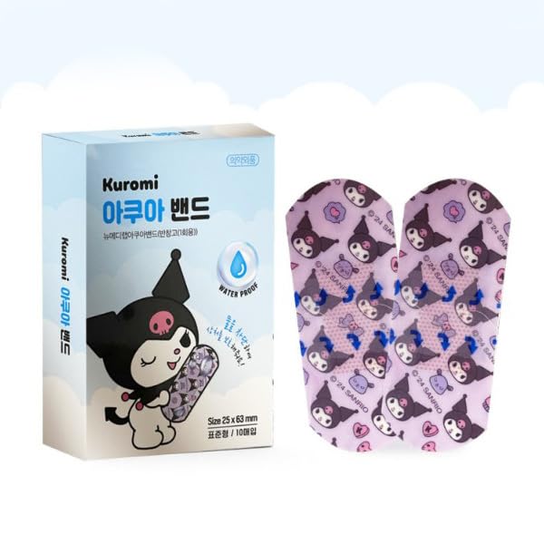 [Australia] - Kitty Friends Waterproof & Assorted Bandages ‚Äì 22 Count (Purple Kuromi Design, Sterile First Aid) 