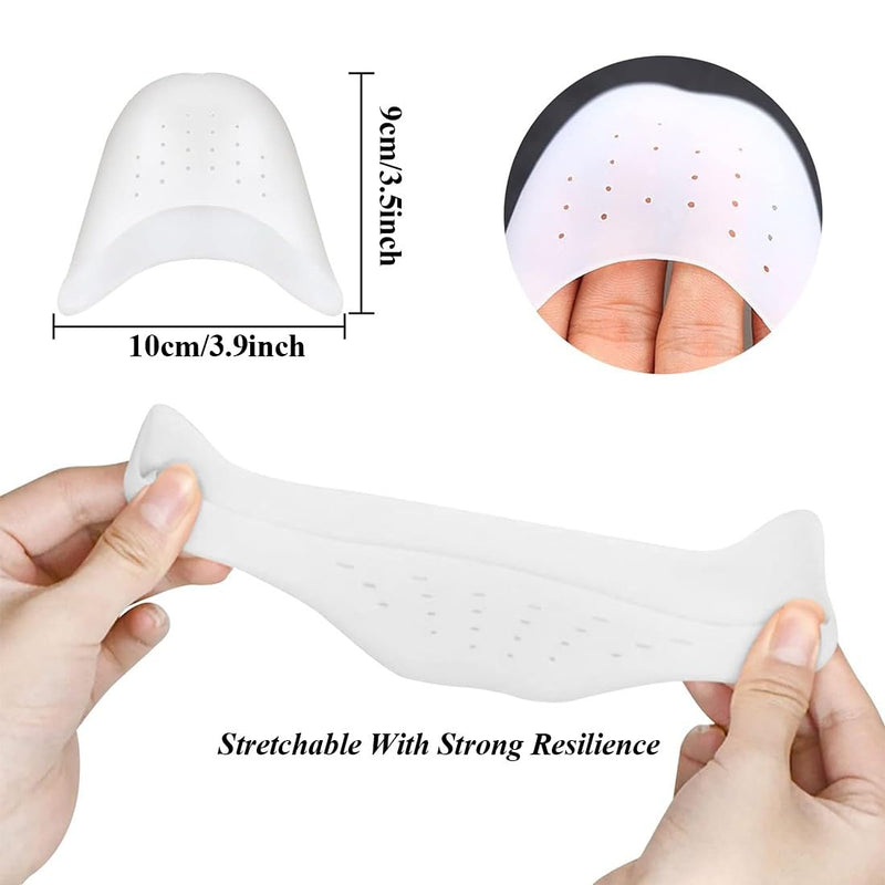 [Australia] - PLABBDPL 2x silicone toe protectors for ballet & pumps - soft gel toe caps & metatarsal pads for pain-free dancing & running - toe protectors for pointe shoes & high heels 