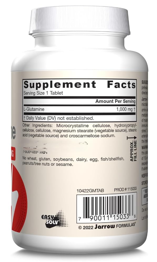 Vegan L Gluthamine, Muscle Tissue, 1000mg per Serving, 100 Tablets