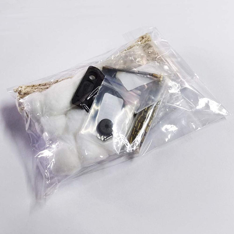 [Australia] - Universal Lighter Replacement Repair Kit Pack for Petrol Gas Fluid Lighter (Flint Stones, Flint Spring & Base Plate, Flint Wheel, Cotton, Wick, and Felt Pad) Kit 1 