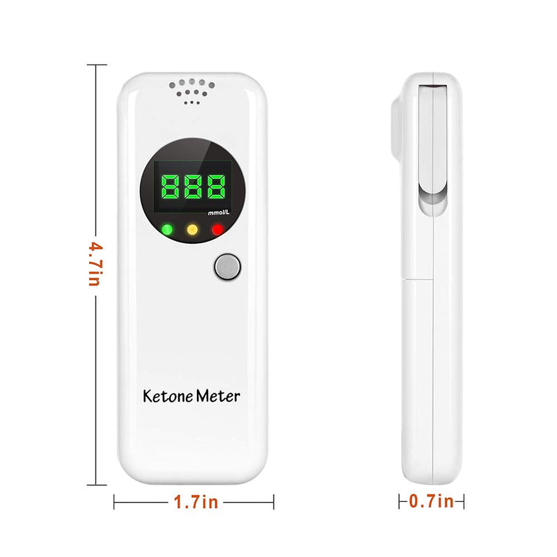 [Australia] - Ketosis Breath Meter, Accurate Digital Keto Breath Analyzer for Ketosis Tracking with 10pc Mouthpieces(mmol/L) 1 Count (Pack of 1) 