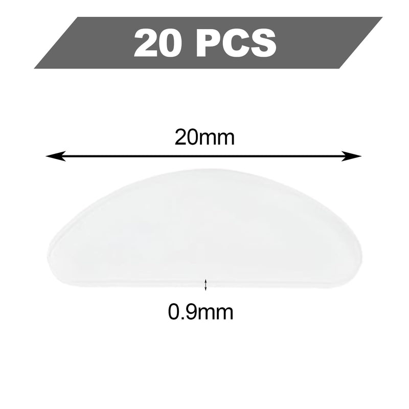 [Australia] - KMKANPO 10 pairs of 1 mm silicone nose pads, non-slip glasses pads, adhesive nose pads, glasses pads, self-adhesive glasses nose pads, glasses accessories, for glasses and sunglasses (transparent) 