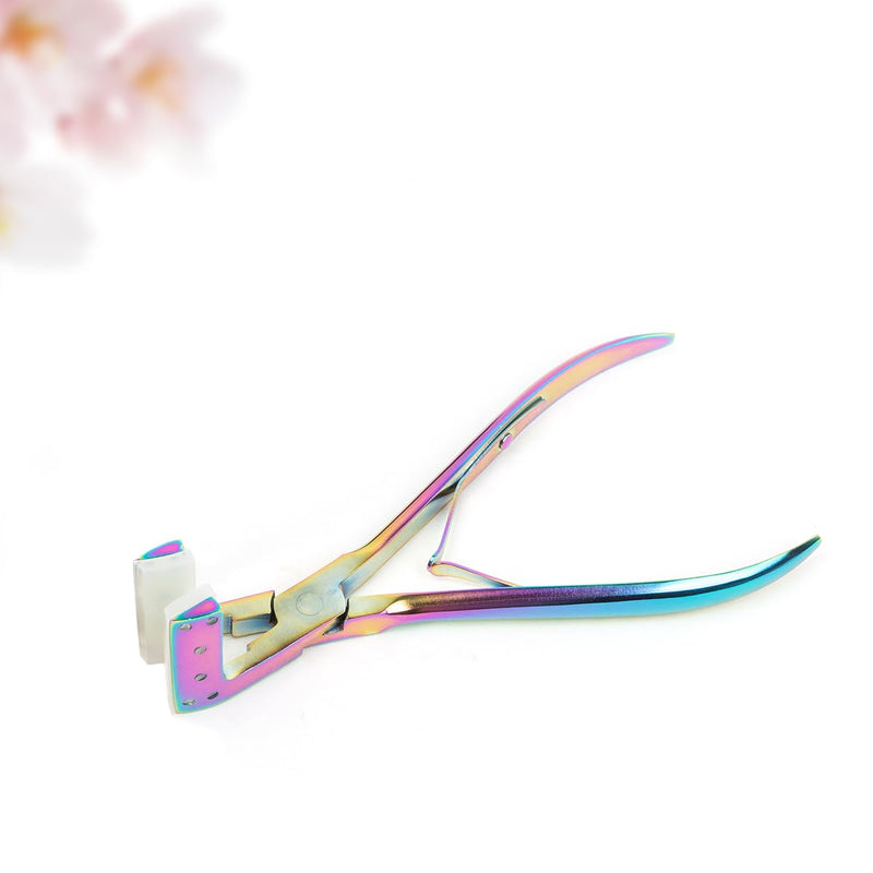 [Australia] - Isheeny Tape In Extensions Tool, Tape in Pliers Professional Flat Surface Sealing Hair Extension Plier Tools for Hair Stylists, Apprentices, DIY Hair, Salon Tools & Hair Accessories 7 Inch Rainbow 