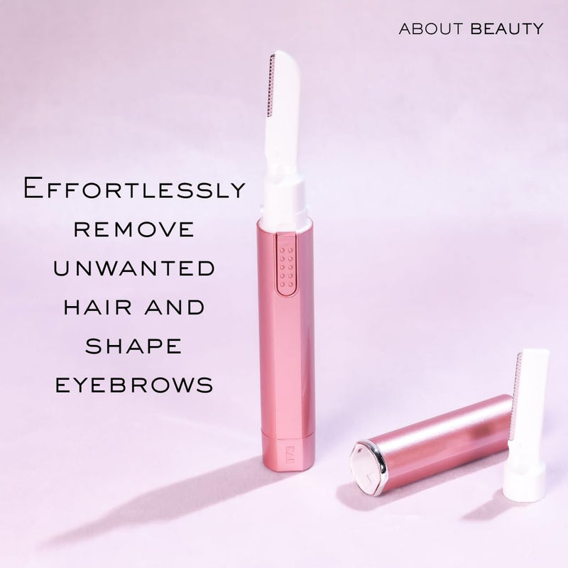 About Face Sonic Beauty Wand - Electric Facial Hair Remover and Bonus Eyebrow Shaper, Ideal for Shaving, Exfoliating and Brow Shaping, Epilator for Men & Women 4 Count (Pack of 1) Beauty Wand Refills