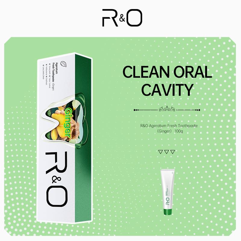 R&O Long-Lasting Fresh Ginger Mint Toothpaste, 3.53 oz - Removes Dental Plaque, Relieves Oral Discomfort, Enhances Oral Health, Maintains Fresh Breath - A Miracle for Oral Hygiene(3 Pack)