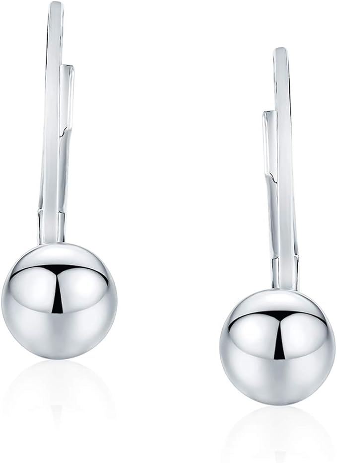 [Australia] - TreasureBay 10mm 925 Sterling Silver Ball Dangle Drop Earrings For Women 