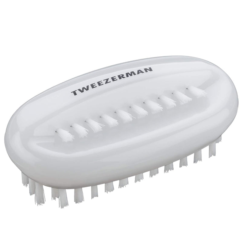 [Australia] - TWEEZERMAN Dual nail brush with two bristles, cleaning brush for hands, strong and robust, white nail brush 