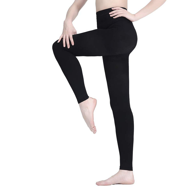 [Australia] - AMZAM¬Æ Medical Compression Pantyhose for Women & Men, 15-20 mmHg Graduated Compression Leggings, Opaque Footless Waist High Compression Stockings for Edema, Varicose Veins, Post Surgery, Black 3XL 3X-Large 15-20mmhg Footless Black 