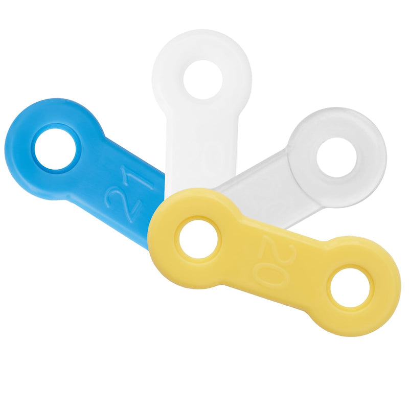 20PCS Replacement Elastic Straps for Meyson EMA Application (Blue, 16 mm) 16mm Blue