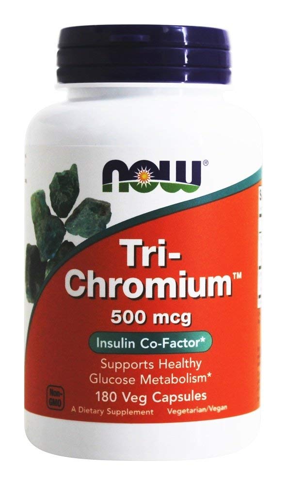 NOW Foods - Tri-Chromium 500 mcg. - 180 Vegetarian Capsules