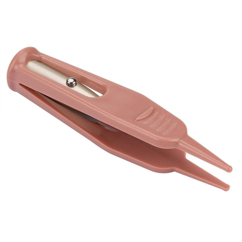 [Australia] - Baby Nose Cleaning Tweezers, Round-Head Baby Ear Nose Navel Cleaner Clip Tool with LED Light, Plastic Plier for Toddler 
