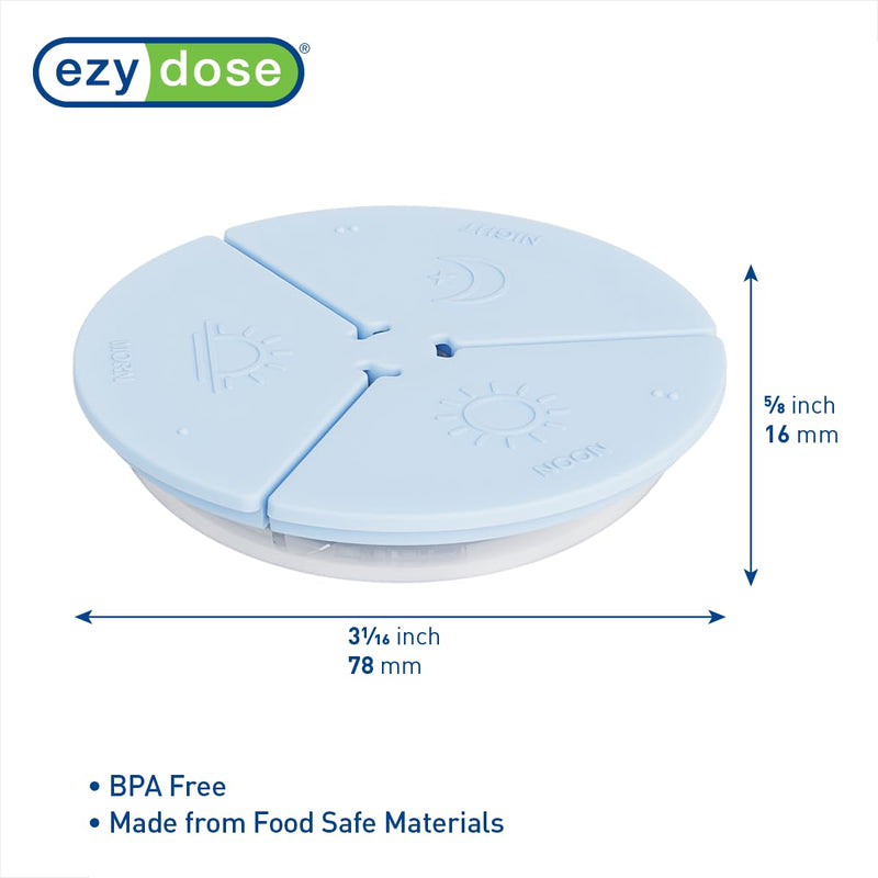 Ezy Dose Weekly (7-Day) AM/PM Pill Organizer, Medicine Case, Soft Rainbow | Daily Vitamin Box & Supplement Planner, 3 Times a Day, Round Removable Compartments, Easy to Use, Travel-Friendly, BPA-Free