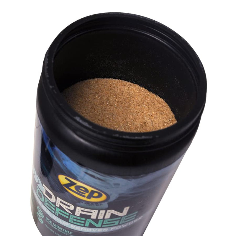 [Australia] - Zep Drain Defense Enzymatic Drain Cleaner Powder - 18 Ounces - ZDC16 - Safe for Pipes and Septic Systems, Pack of 1, white 