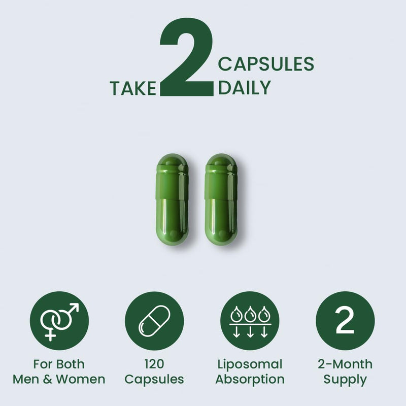 ZeroHarm Men’s Multivitamin – Plant-Based Formula with Vitamins A, B, C, D3, Iron & Magnesium – Liposomal Absorption – Powered by Real Food Ingredients – 120 Vegan Capsules