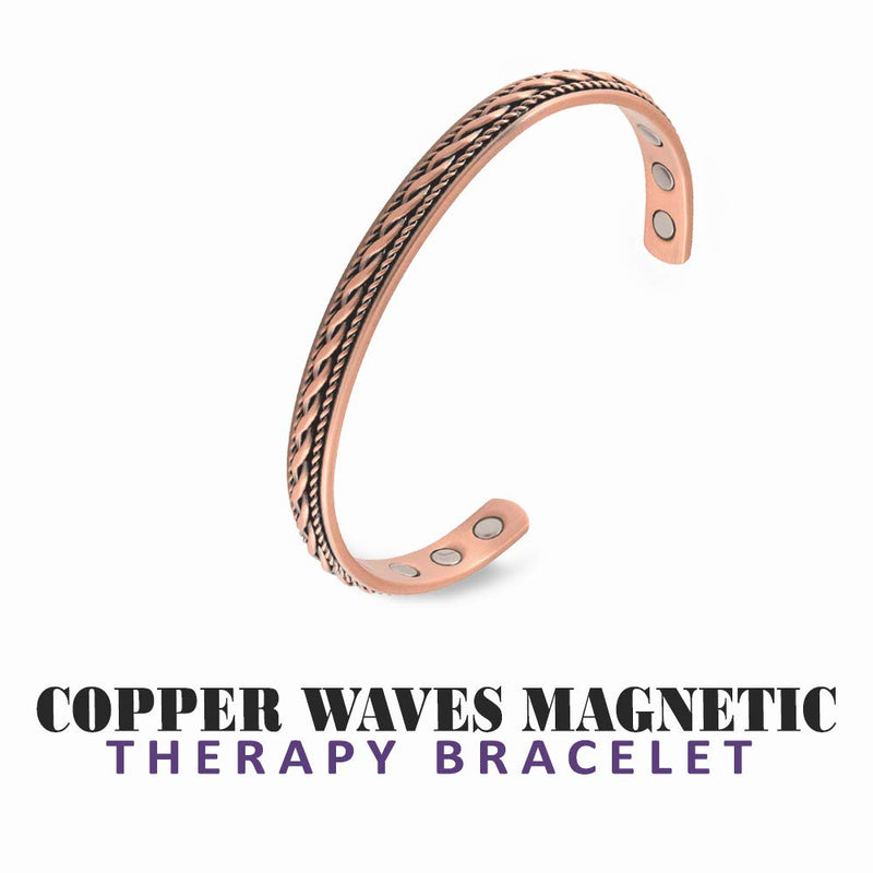 [Australia] - Magnetic Copper Bracelet High Power Waves Small - Wrist Size 6.5" - 7" 