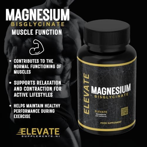 Magnesium Glycinate (Bisglycinate) - 120 High Strength Capsules, Highly Absorbable Chelated Magnesium Supplement for Sleep, Relaxation, Muscle Recovery, Stress Relief, Heart & Nervous Support