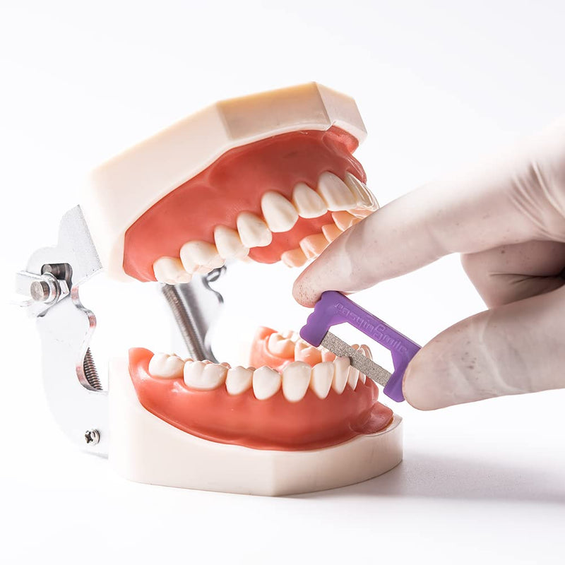 Orthodontic Interproximal Reduction Strips 10PCS Dental IPR/IR Striping System Teeth polishing Strip Single-Hand Use Tooth Enamel Repair Kit (Purple Color) Purple Color