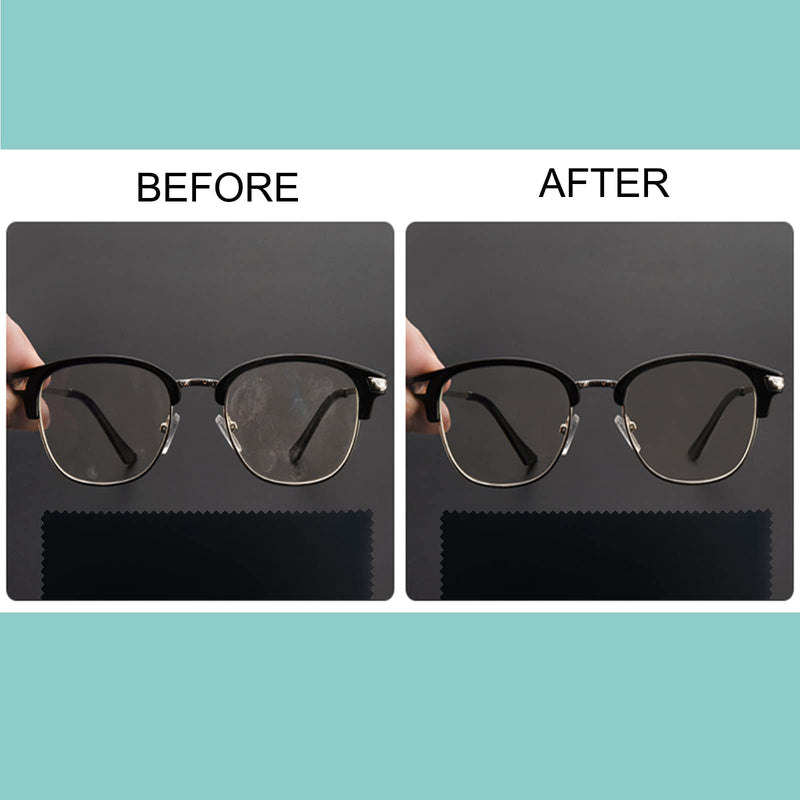 [Australia] - Yoezuo Pack of 7 glasses cleaning cloths, 18 x 15 cm microfiber cloth glasses cleaning cloths microfiber cleaning cloths for glasses, screens, tablets, cell phones, cameras (black) black 