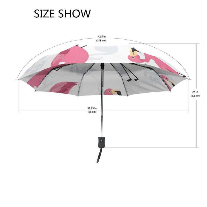 FORMRS Zebra Stripe Umbrella, Auto Open Umbrella Compact Folding Sun Rain Protection, Windproof for Kids Women Men #07