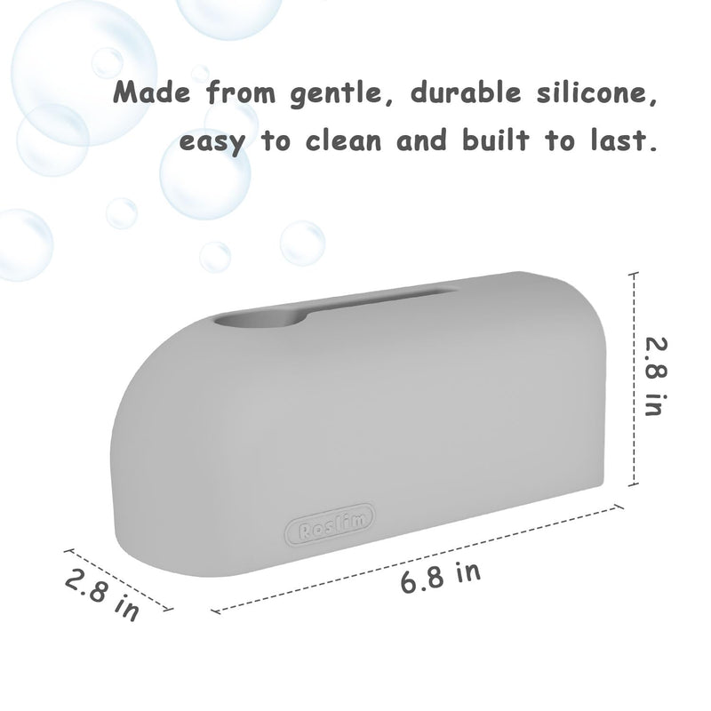 [Australia] - Bathtub Faucet Cover, Soft Silicone Bath Faucet Cover for Kids, Bath Spout Cover for Tub, Faucet Cover for Bathtub Safety, Toddler Bath Tub Water Spout Cover, Universal Fit (Grey) Gray 